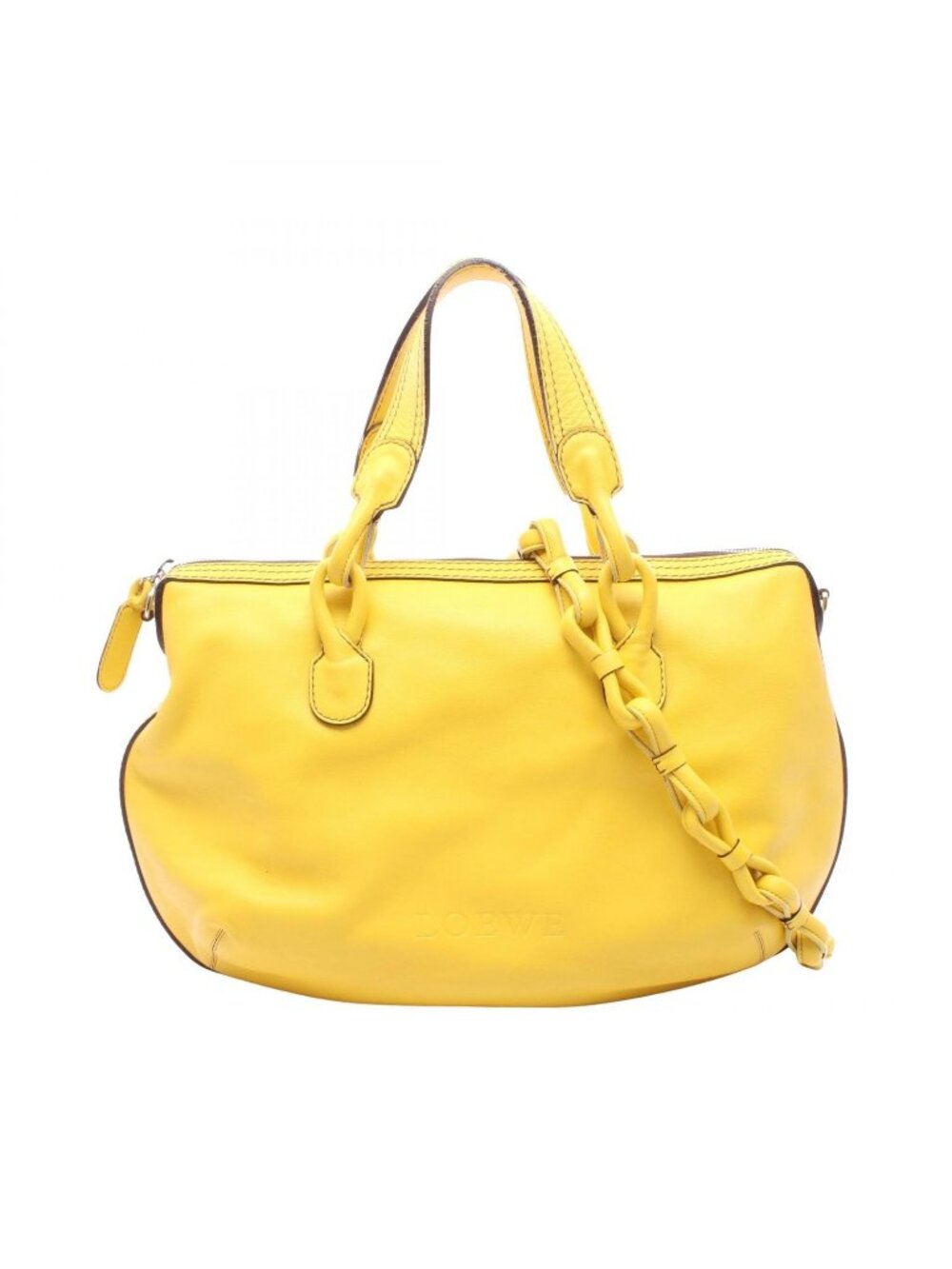 Loewe Handbag Fiesta 2-Way Yellow Leather